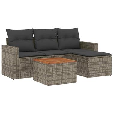 vidaXL - Loungeset - Grijs - Poly rattan product