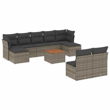 vidaXL - ensemble de canapés de jardin - Gris - Rotin synthétique product