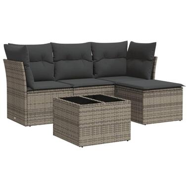 vidaXL - Loungeset - Grijs - Poly rattan product
