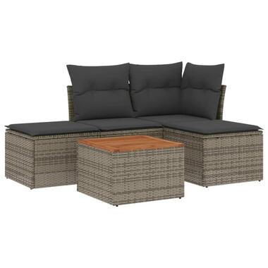 vidaXL - ensemble de canapés de jardin - Gris - Rotin synthétique product