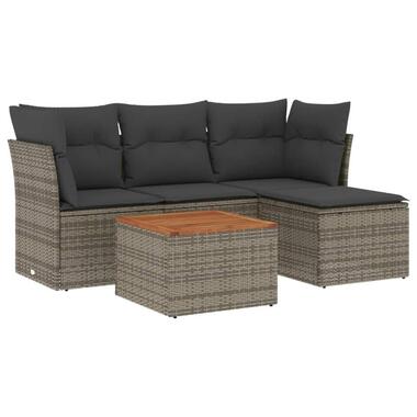 vidaXL - ensemble de canapés de jardin - Gris - Rotin synthétique product
