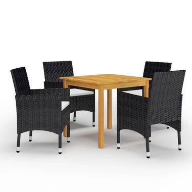 vidaXL - ensemble à manger - Noir - Bois d'acacia product