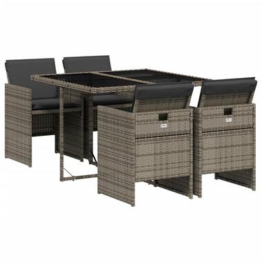 vidaXL - ensemble de salle à manger de jardin - Gris - Rotin synthétique product