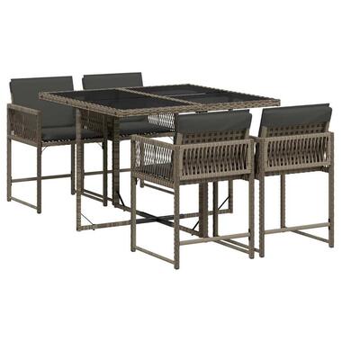 vidaXL - ensemble de salle à manger de jardin - Gris - Rotin synthétique product
