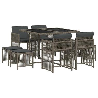 vidaXL - ensemble de salle à manger de jardin - Gris - Rotin synthétique product