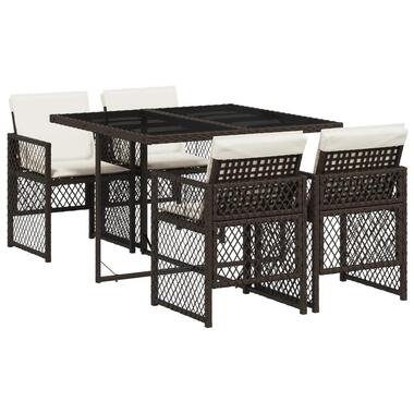 vidaXL - Tuinset - Bruin - Poly rattan product