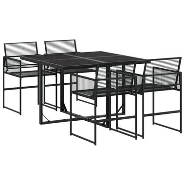 vidaXL - Tuinset - Zwart - Poly rattan product