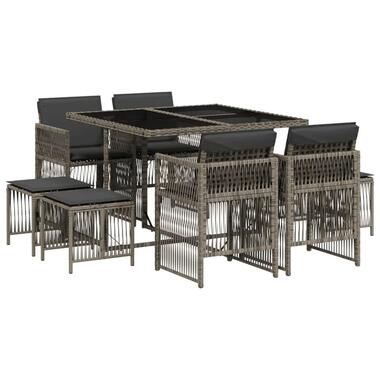 vidaXL - ensemble de salle à manger de jardin - Gris - Rotin synthétique product