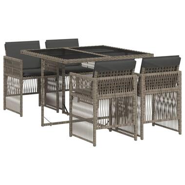 vidaXL - ensemble de salle à manger de jardin - Gris - Rotin synthétique product