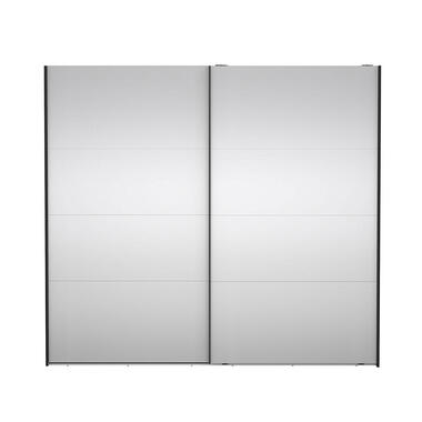 Hioshop Catania armoire coulissante 2 portes avec miroir 245x220cm noir mat product
