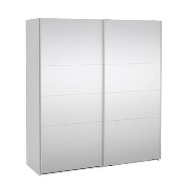 Hioshop Catania schuifdeurkast 2 deuren met spiegel 180x200cm wit product