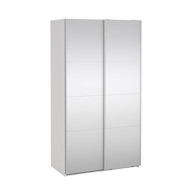Hioshop Catania armoire coulissante 2 portes avec miroir 120x220cm blanc product
