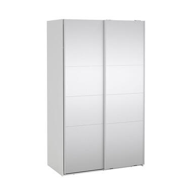 Hioshop Catania armoire coulissante 2 portes avec miroir 120x200cm blanc product