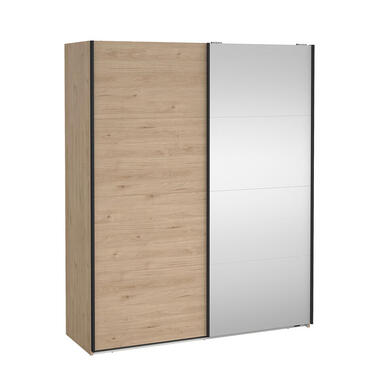 Hioshop Bergamo schuifdeurkast 2 deuren 180x220cm eikdecor product