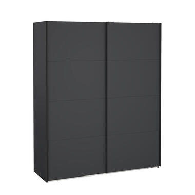 Hioshop Bergamo armoire coulissante 2 portes 180x220cm gris mat product