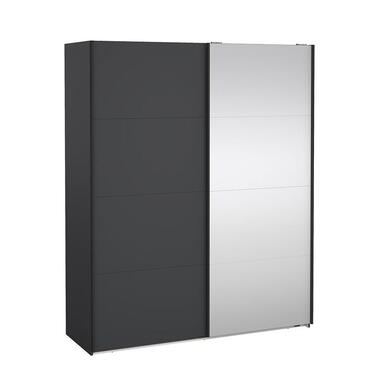 Hioshop Bergamo schuifdeurkast 2 deuren 180x220cm mat grijs product