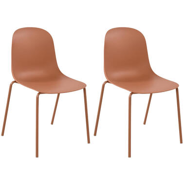 CLP Lot de 2 Chaises de jardin Hardin Plastique - Terre cuite product