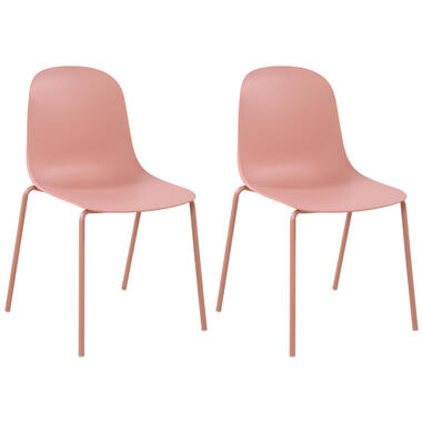 CLP Lot de 2 Chaises de jardin Hardin Plastique - Rose product