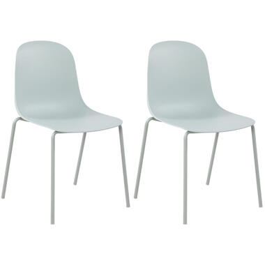 CLP Lot de 2 Chaises de jardin Hardin Plastique - Turquoise product