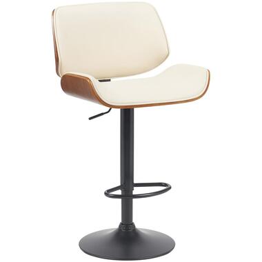 CLP Tabouret de bar Beverley Noir Cadre - Métal - Noyer / Crème product