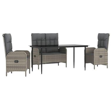 vidaXL - ensemble de salle à manger de jardin - Gris - 160 cm tafellengte product