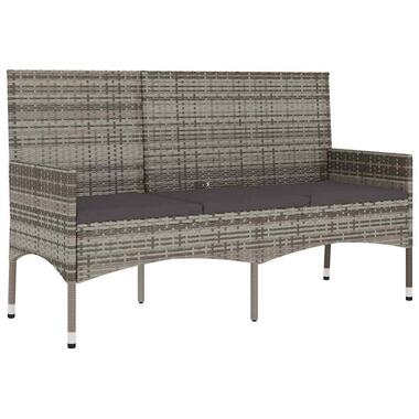 vidaXL - Tuinbank - Grijs - Poly rattan product