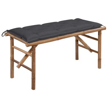 vidaXL - Tuinbank - Antraciet - Bamboe - 120 x 50 x 7 cm product