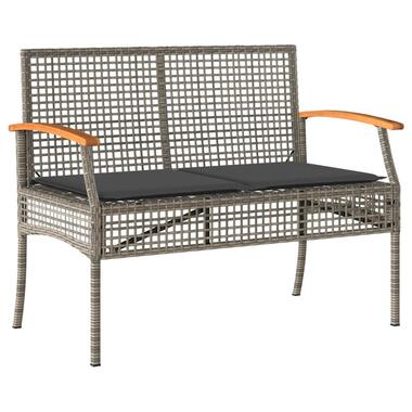 vidaXL - Tuinbank - Grijs - Poly rattan product