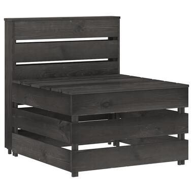 vidaXL - Palletbank - Grijs - Geïmpregneerd grenenhout product