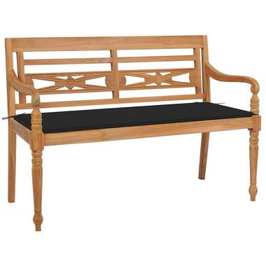 vidaXL - banc - Noir - Teck - 120 cm product