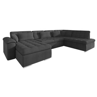 Meubella - Hoeksalon Nicoreta - Grijs - Stof - Links product