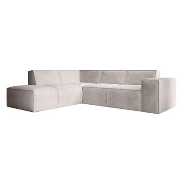 Meubella Canapé d'angle Monet - Beige - Tissu côtelé - Gauche product