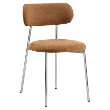 Chaise salle à manger - Terracotta - Tissu - Assise 48cm - Morka - Lot de 2 product