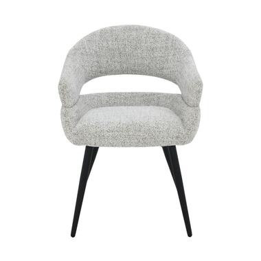 Eetkamerstoel Lichtgrijs Stof - Zithoogte 51cm - Megan - Set van 2 product