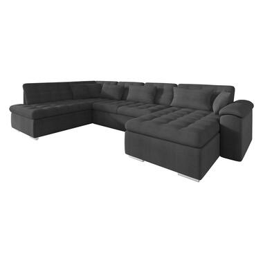 Meubella Canapé d'angle Nicoreta - Gris - Tissu - Droite product