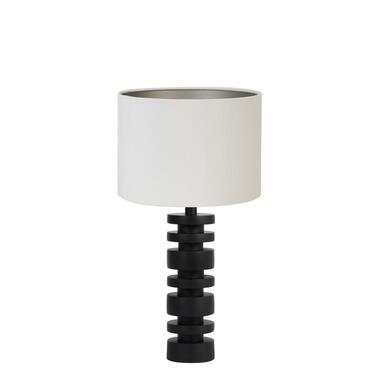 Lampe de table Desley/Velours – Noir/Blanc – Ø25x54cm product