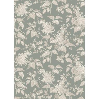 Borastapeter papier peint - fleurs - bleu gris et rose - 53 cm x 10.05 m product
