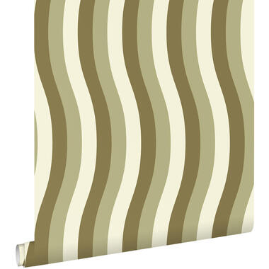 ESTAhome behangpapier - golvende strepen - groen - 50 x 900 cm product