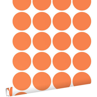 ESTAhome behangpapier - grote bollen - oranje - 50 x 900 cm - 131558 product