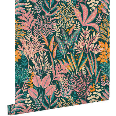 ESTAhome behangpapier - tropische bladeren en bloemen - meerkleurig product