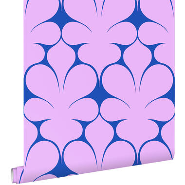 ESTAhome behangpapier - retro ornamenten - paars en blauw - 50 x 900 cm product