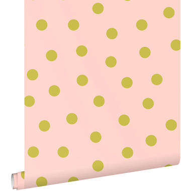 ESTAhome papier peint - à motif de petits points - rose et vert - 50 x 900 cm product