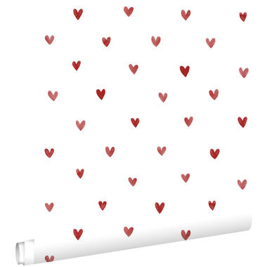 ESTAhome papier peint - coeurs - blanc et rouge - 50 x 900 cm - 131629 product