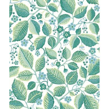 Borastapeter behangpapier - bladeren en bloemen - groen - 53 cm x 10.05 m product