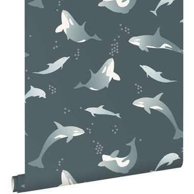 ESTAhome behangpapier - walvissen - donkerblauw - 50 x 900 cm - 131566 product