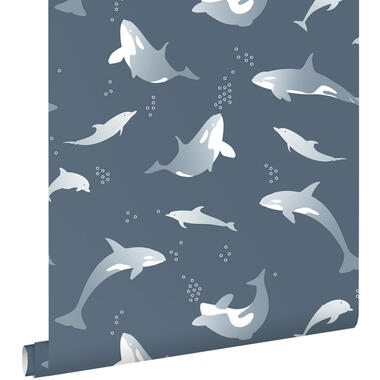 ESTAhome papier peint - baleines - bleu - 50 x 900 cm - 131565 product