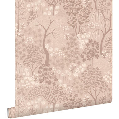 ESTAhome papier peint - des arbres et des fleurs - vieux rose - 50 x 900 cm product
