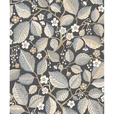 Borastapeter papier peint - feuilles et fleurs - marron et bleu vert product