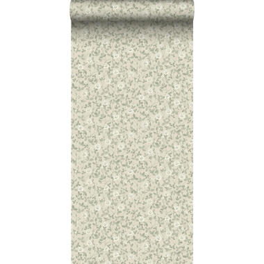 Borastapeter behangpapier - bloemen - vergrijsd groen - 53 cm x 10.05 m product