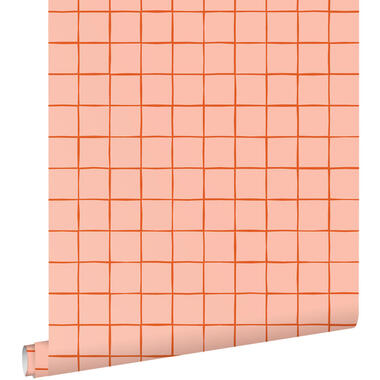 ESTAhome papier peint - à damier - rose pêche - 50 x 900 cm - 131596 product